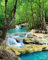 Wasserfälle - Blue Water - Mini Poster Beach Poster Foto Wasserfall Wald - Grösse 40x50 cm