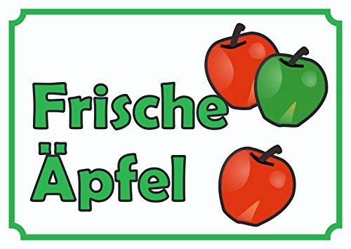 HB-Druck Verkaufsschild Schild Äpfel A4 (210x297mm)