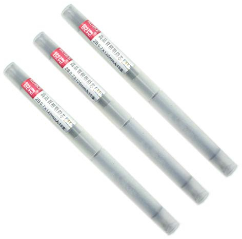 HAND Extra Dark 2B Automatic Pencil Lead Refills, 0.7mm, 15/Tube - Pack of 3