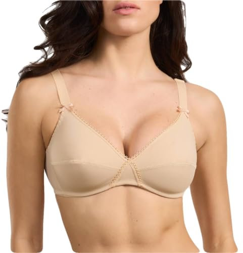 SPIMAN Reggiseno Donna Senza Ferretto Art 2127 in Cotone con Coppe Foderate