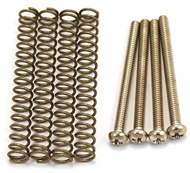 AllParts Pickup Mounting Screws for Humbucker (Nickel) 4-Pack - US Thread