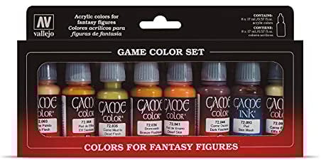 Vallejo 72295 Game Color - Colores Acrílicos, Tonos Piel, 18 ml, 8 uds