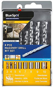BlueSpot 20123 8 Pce Masonry Drill Bit Set (3-10mm)