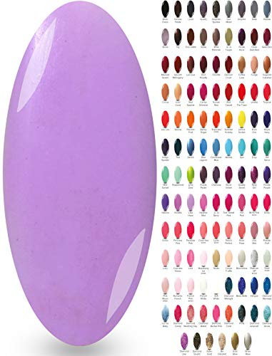 Gel Nail Light Purple Polish - (Lilac Haze) Soft Bold Lilac Colour UV LED Polishes Pastel Bright NYK1 Nailac Varnish Manicure Range for Gel Lamp Curing
