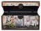 Truhe Kiste SJ08551 New York, Paris, Italien, Holztruhe mit Kunstleder bezogen Schatzkiste (Größe L 49cm x 28cm x 25cm London)