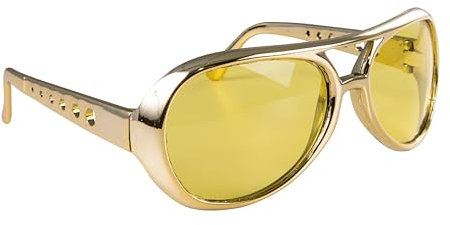 P'tit Clown 10850 Brille aus Kunststoff – Motiv: Elvis – Goldfarben
