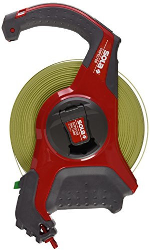 SOLA SURVEYOR C - Maßband 50m / 13mm - Stahlband, TUFCOTE® Beschichtung gelb mit mm Skala - Genauigkeitsklasse I - Bandmaß mit Multifunktions-Endhaken - Metermaß Länge - 30m, 50m