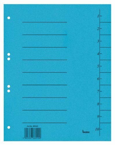 bene 98300BL Trennblätter Intensi.blau 50St