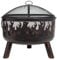 La Hacienda Wildfire Ø 61 cm - Feuerschalen für den Garten - Feuerstelle Outdoor & Feuertonne - Feuerschale mit Grillrost aus hochwertigem Stahl - Feuerkorb für den Garten - 61x61x61 cm