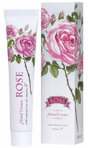 Hand cream ROSE. Cosmetic series Rose Naturals Rose oil, rose water, Q10