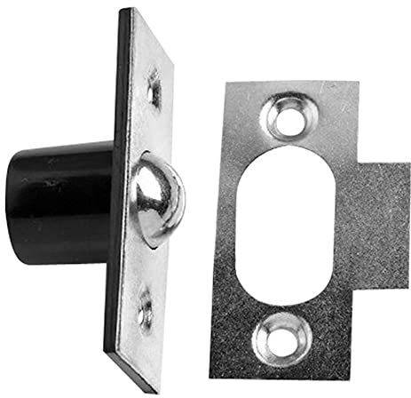 Merriway BH03030 Bales Tubular Ball Cupboard Cabinet Door Catch, 16mm (5/8 inch) - Nickel Plated Plates