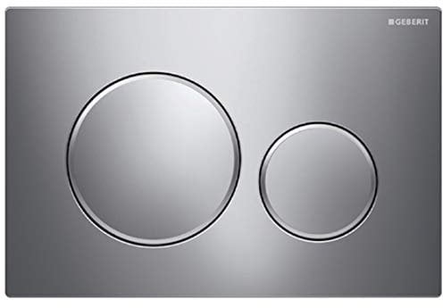 Geberit Sigma 20 Actuator Plate Pack of 1 Matte Chrome/Gloss Chrome-Plated, 115.882.KN.1