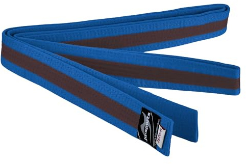 Ju-Sports Budogürtel weiß/gelb/weiß 100% Baumwolle 4 cm breit - Hautfreundlicher Kampfsport Gürtel mit exzellenter Feuchtigkeitsaufnahme für Budo, Judo, Karate, Kickboxen & mehr