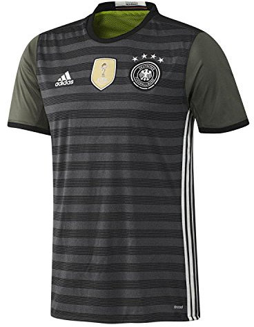 adidas Kinder UEFA EURO 2016 DFB Auswärtstrikot Replica, Gr. 176 (15-16 ans), Grau (Gris - Dark Grey Heather/Off White/Base Green S15)
