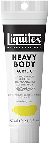 Liquitex Professional Heavy Body Acrylic Paint 2-oz tube, Cadmium Yellow Light Hue