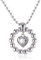 Esprit Damen-Kette pellet heart silver 925 Sterlingsilber 1 Glasstein farblos 42-45cm ESNL92073A420