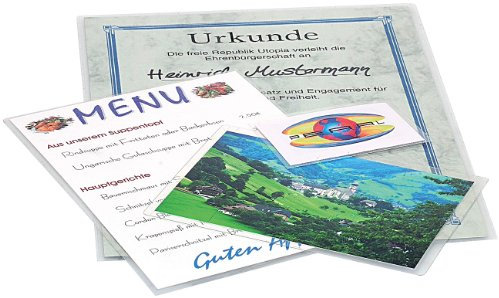 General Office Hochglanz Laminierfolie: 20 Kalt-Laminiertaschen für Dokumente in Format DIN A4 (Laminierfolie für Dokument, Selbsthaftende)