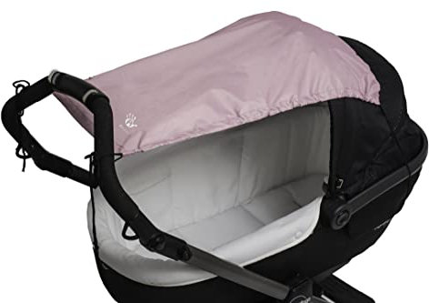 Altabebe (AL7010-06) Universal Sonnensegel mit UV Schutz 50+ für Kinderwagen Babywanne - reißfester Baby Sonnenschutz zum aufrollen - Farbe: hellrosa