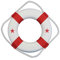Hampton Nautical Deko-Rettungsring, 25,4 cm, Rot
