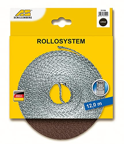 Schellenberg Cinta de persiana MAXI (23 mm de ancho, 12 m) color marrón