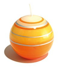 GILDE Kugelkerze Symphony Amber, Silber ca. 6,5 cm Durchmesser