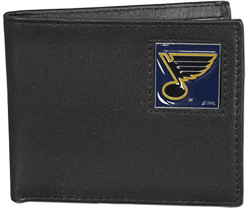 Siskiyou NHL Sports Herren Geldbörse St. Louis Blues Leder, doppelt gefaltet, Einheitsgröße, Schwarz