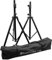 BoomTone DJ SV-200 II Double support d'enceintes métal Noir. Pieds d'enceintes pliables. Hauteur réglable 100 à 160cm. Charge maxi 30kg. Embase 35mm. Goupille de sécurité. Housse de transport fournie.