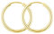 EDELIND Creolen Gold Klein 585 Gelbgold 20mm Breite 2 mm Hoop Earrings für Mädchen Frauen Herren 14 Karat Echtgold Ohrringe Damen Rund mit Schmuck Geschenk Box