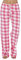 Just Love 100 % Baumwolle Jersey Damen Plaid Pyjama Hose Nachtwäsche, Pink - Plaid, 3X