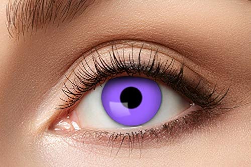Eyecatcher 84063141-651 - Farbige Kontaktlinsen, 1 Paar, für 12 Monate, Lila, Karneval, Fasching, Halloween