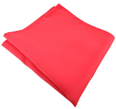 TigerTie Designer Einstecktuch in rot rosé lachsrot einfarbig uni