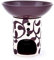 Duftlampe Liane Aubergine, große, abnehmbare Schale, Fair Trade, Aromalampe aus Keramik