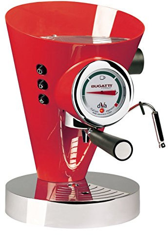 Bugatti Italy Diva Espressomaschine, 0,8 l, Rot, freistehend, 0,8 l, Kaffeepad, gemahlener Kaffee, 950 W, Rot