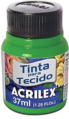 Acrilex 37 ml Fluorescente Pintura de Tela, Color Negro