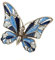 Damen-Brosche Schmetterling Blau Emaille Anstecknadel