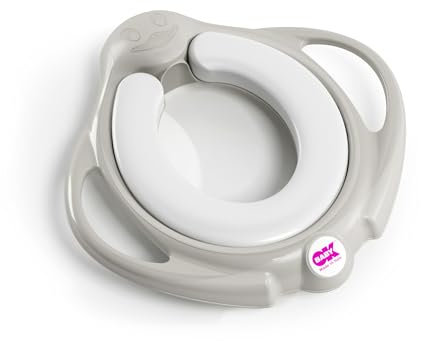 Okbaby weicher Toilettensitzverkleinerer mit weicher gepolsterter Sitzfläche. grau
