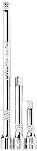 Silverline Tools 598440 - Vaso estándar para llaves, 3 pzas Vaso 1/4'