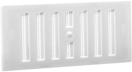 Map Adjustable Air Vent With Flyscreen Cover, 6 x 3 (152mm x 76mm), Hit & Miss Ventilation Cover, White