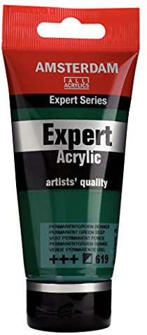 Amsterdam Expert Series Acrylic Tube 75 ml Vert permanent permanent foncé 619 (19116190)