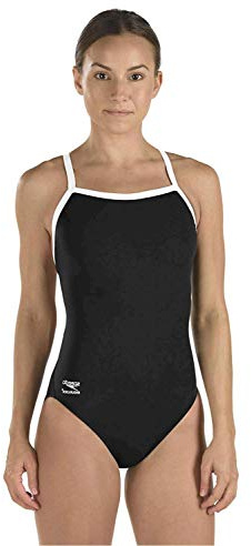 Speedo Women's Swimsuit One Piece Endurance Fixed Back Double Strap