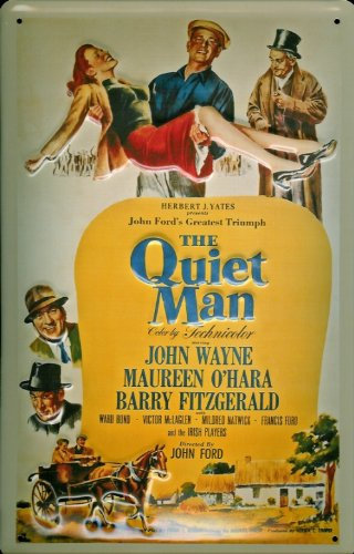 Buddel-Bini Versand Blechschild Nostalgieschild Quiet Man John Wayne Filmplakat