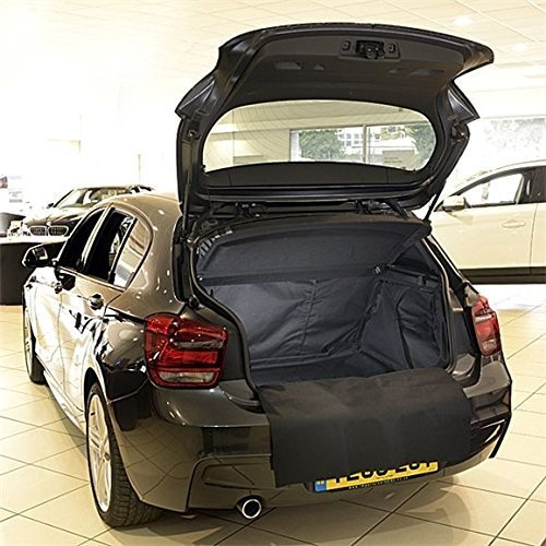 To Fit BMW 1 Series Boot Liner 2011-2019 | Tailored Car Boot Protector, Dog Boot Mat With Rear Bumper Cover, All Weather, 3 & 5 Door Hatchback, Black