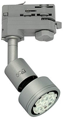 CLE PURI LED GU10 alugrau 3 Ph. Stromschienstrahler f. Erco Staff Lival Eutrac Global Schiene max. 50W