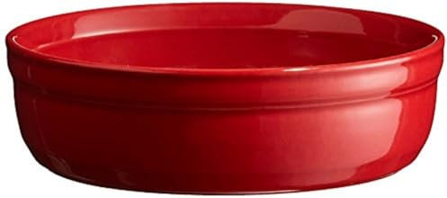 Emile Henry Eh341013 Moule à Crème Brûlée Céramique Rouge Grand Cru 12 X 12 X 4 cm