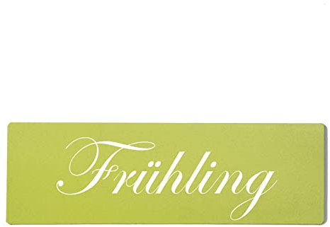 Deko Shabby Chic Schild Frühling in hellgrün Vintage Holz Türschild zum kleben