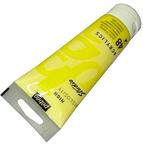 Pébéo 831-048 - Studio Acrylics Fine Acrylic - Acrylic Paint - Yellow Acrylic - Opaque Primary Yellow, 100 ml