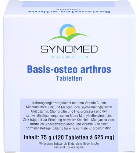 SYNOMED Basis-osteo Arthros Tabletten zur Erhaltung normaler Knochen und Knorpelfunktion, 120 St. Tabletten