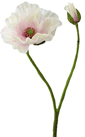 Kunstblumen MOHN mit Blüte und Knospe. Mohnblume ca 48 cm. In ROSA-10