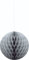 Wabenball aus Seidenpapier - 20 cm - Silber