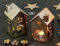 Hoff Interieur 2er Set Laternen HÄUSER aus Keramik 18 x 10 x 10cm